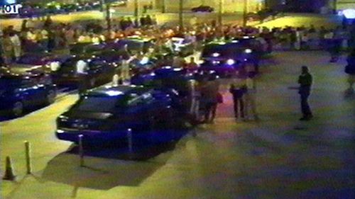 The front of the Ritz Hotel in Paris is seen in security video taken in the early hours of Sunday morning, on August 31, 1997. As the cars pictured here waited, Diana, Princess of Wales, and her companion Dodi Fayed, departed the hotel by a side door. (AAP)