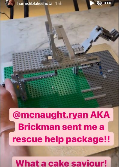 Hamish Blake cake Brickman LEGO