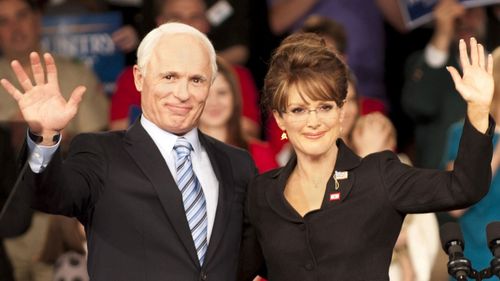 Ed Harris and Julianne Moore play John McCain and Sarah Palin in the film 'Game Change'.