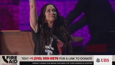 Alanis Morissette at FireAid LA Benefit Concert.