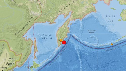 Where was the earthquake today in russia