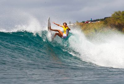 Gilmore mananged to hold off Sally Fitzgibbons and Tyler Wright.