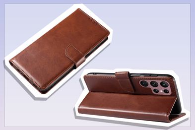 9PR: Areaphmet Samsung Galaxy S23 Ultra Case Leather Wallet