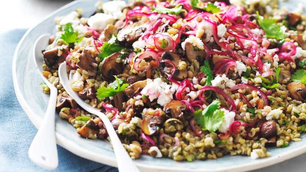 Mushroom and ancient grain salad