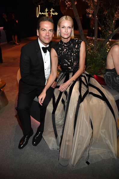 Sarah Murdoch and husband Lachlan Murdoch attend the 2020 Vanity Fair Oscar Party in February 2020.