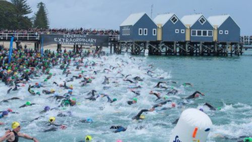 Shark sighting brings triathlon to a halt in Western Australia 