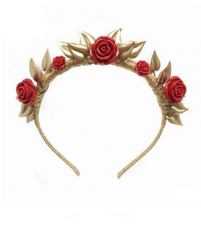 <a href="https://viktorianovak.com.au/collections/buy-me-now/queen-of-hearts.html" target="_blank">Viktoria Novak</a> Queen of Hearts rosette crown, $795.