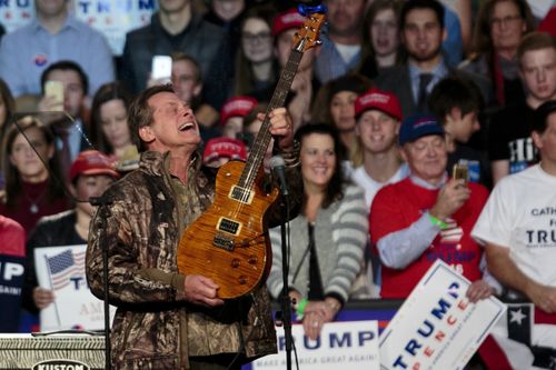 Musician Ted Nugent has defended the National Rifle Association during a radio interview in which he said Florida students who survived a recent school shooting and now call for gun control have "no soul". Picture: AAP.