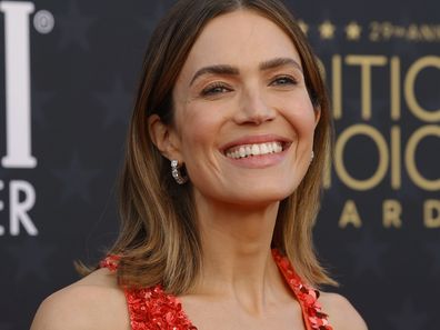 Mandy Moore attends the 29th Annual Critics Choice Awards at Barker Hangar on January 14, 2024 in Santa Monica, California.