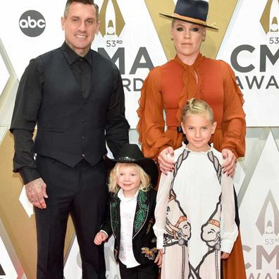 Pink, Carey Hart, Jameson and Willow Sage Hart.