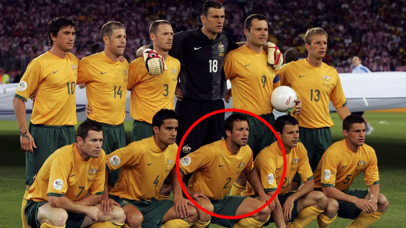 Lucas Neill pictured with the Socceroos squad at the 2006 FIFA World Cup