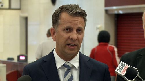 NSW Transport Minister Andrew Constance met with union bosses this morning. (9NEWS)