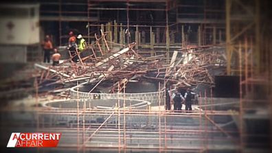 Apprentice scaffolder, Christopher Cassaniti, was crushed when tonnes of metal collapsed on him.