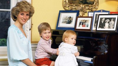 Princess Diana with William and Harry, 1985