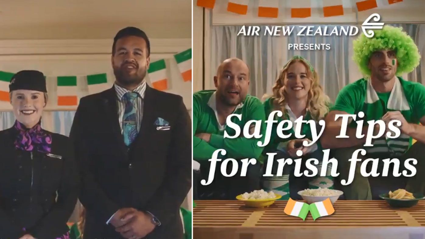 Air New Zealand poke fun at Ireland&#x27;s rugby team