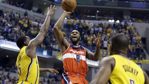 Rasual Butler playing for the Washington Wizards in 2015. (AAP)
