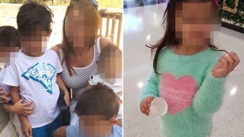 The mother (left, with other children) wrote a heart-breaking victim impact statement about the death of her daughter in Lalor Park in 2017 (right).