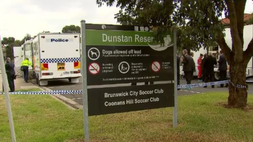 The body was found at Dunstan Reserve in Brunswick West. (9NEWS)