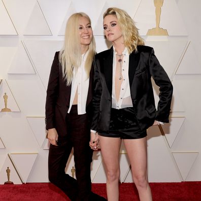 Dylan Meyer and Kristen Stewart attend the 94th Annual Academy Awards at Hollywood and Highland on March 27, 2022 in Hollywood, California. (Photo by Mike Coppola/Getty Images)