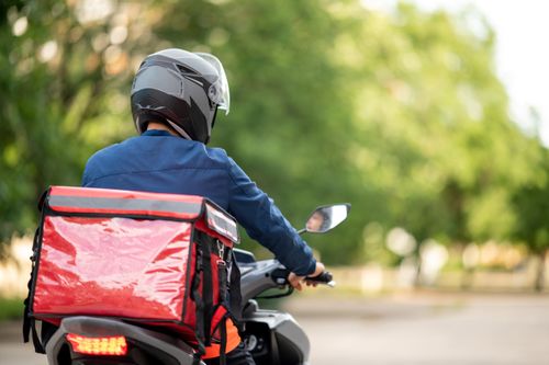 Delivery driver stock photo