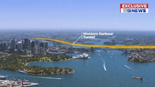 The location of the Western Harbour Tunnel