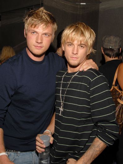 Nick Carter and Aaron Carter during Howie Dorough's Birthday Party at LAX in Hollywood, California, United States. (Photo by Mark Sullivan/WireImage)