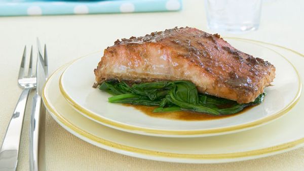 Slow-roasted salmon fillet