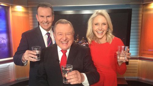Jones and Nixon raised a glass for their mate following the bulletin. (9NEWS)