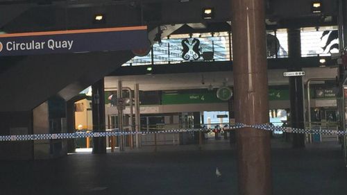 The empty Circular Quay station following the evacuation. (Katana Smith, Twitter)