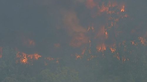 The fire has threatened homes. (9NEWS)