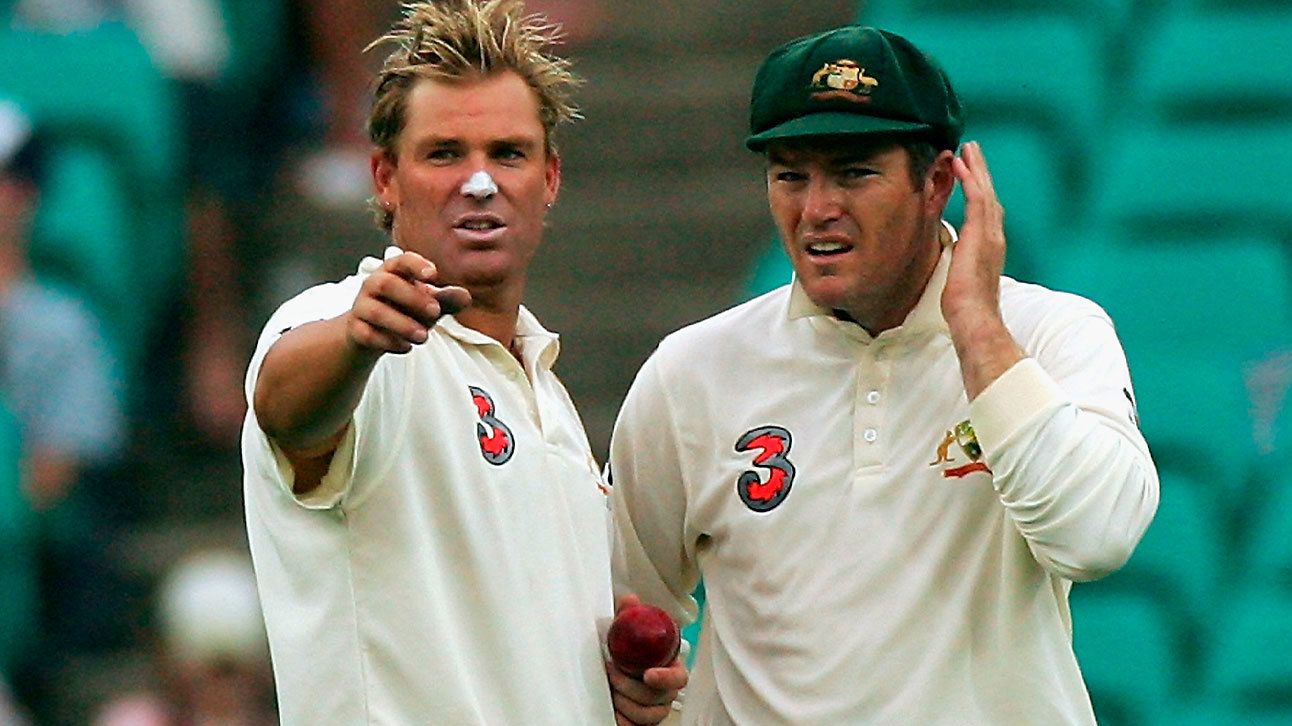Australia has been unable to find quality wrist spinners since the retirements of Shane Warne (L) and Stuart MacGill (R)