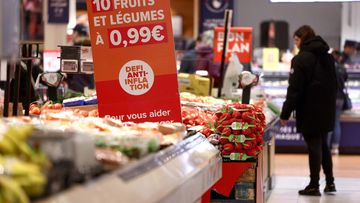 A Carrefour hypermarket in Villeneuve-la-Garenne, a suburb of Paris, France