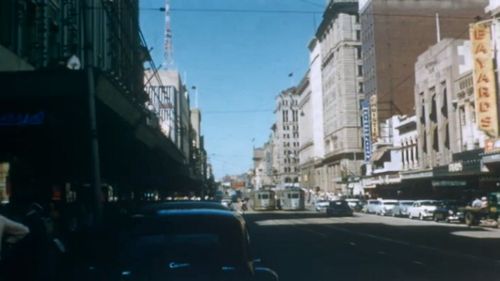 When there were trams in Brisbane's Queen Street. Picture: State Library of Queensland Reel Rescue