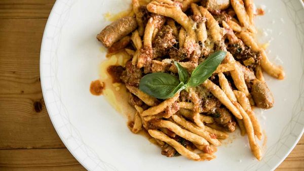 assimo Mele’s handmade macaroni with traditional ragu sauce