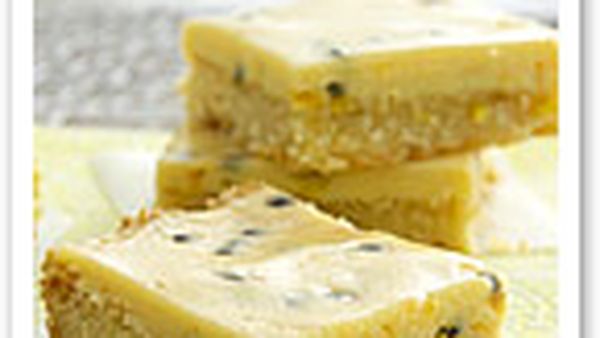 Passionfruit and lemon slice