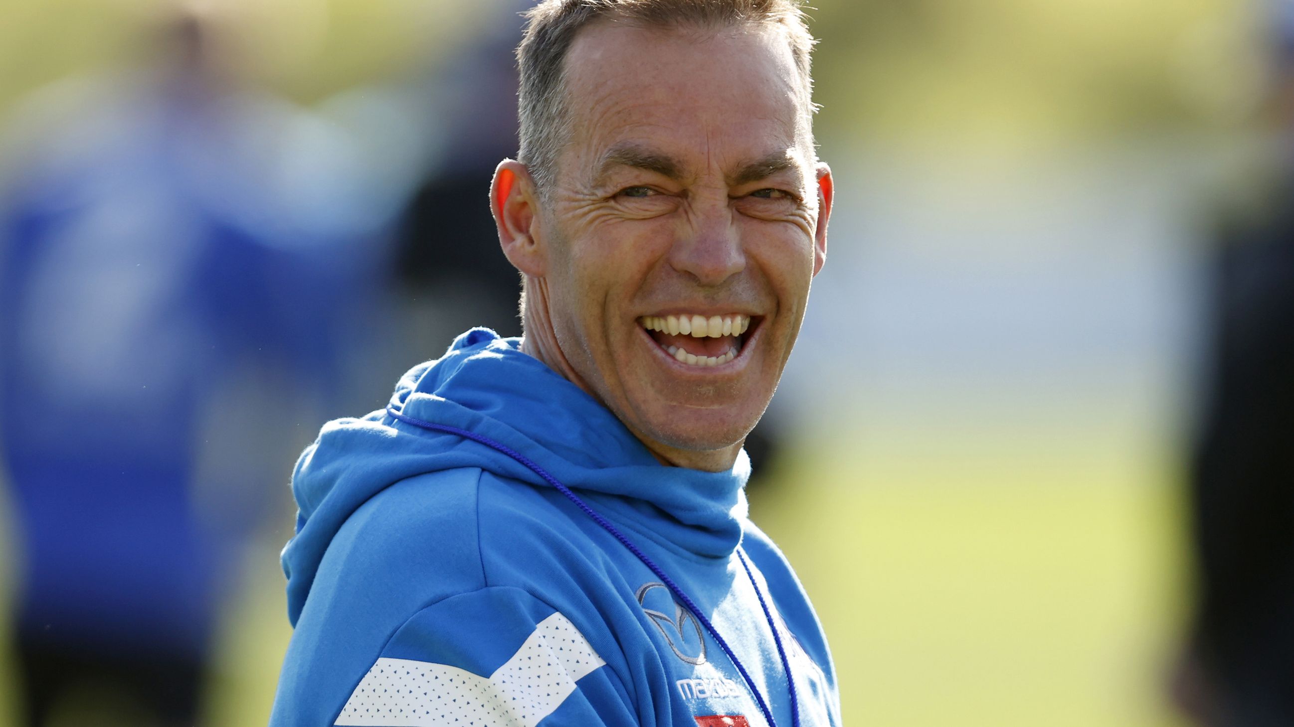 MELBOURNE, AUSTRALIA - AUGUST 02: Alastair Clarkson, North Melbourne Senior coach is seen before a North Melbourne Kangaroos AFL training session at Arden Street Ground on August 02, 2023 in Melbourne, Australia. (Photo by Darrian Traynor/Getty Images)