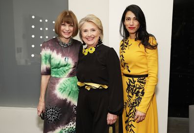 Anna Wintour, Huma Abedin, and Hillary Clinton