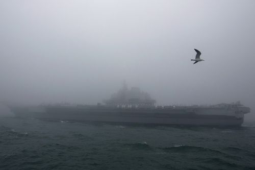 A file image of The Chinese People's Liberation Army (PLA) Navy aircraft carrier Liaoning.