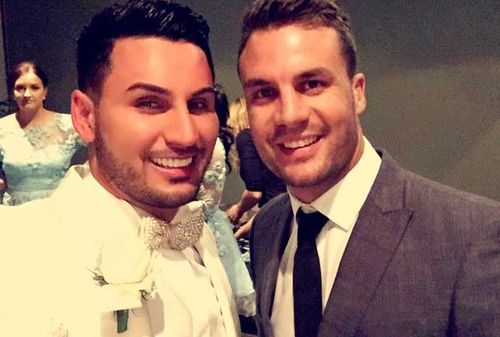 Auburn deputy mayor Salim Mehajer at his wedding with former NRL player Beau Ryan. (Source: Facebook)