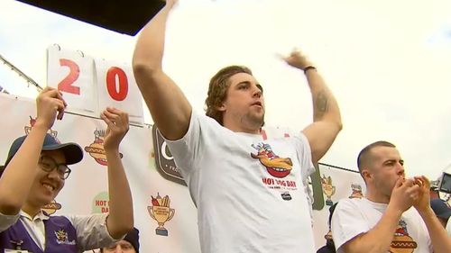 Jesse Freeman travelled from Sydney for the event, and was crowned winner. Picture: 9NEWS