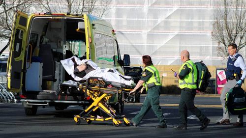 Emergency services were called to a Countdown supermarket in central Dunedin after reports of a stabbing.