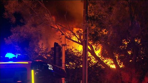 Neighbours were awoken by the inferno with firefighters battling to stop the flames from spreading to neighbouring houses.