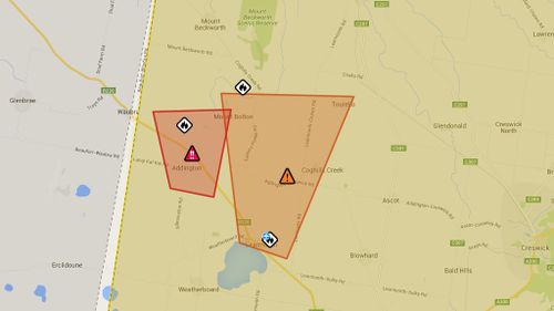 The Mount Bolton and Addington warning area. (Vic Emergency)