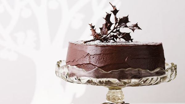 Rich chocolate fruit cake