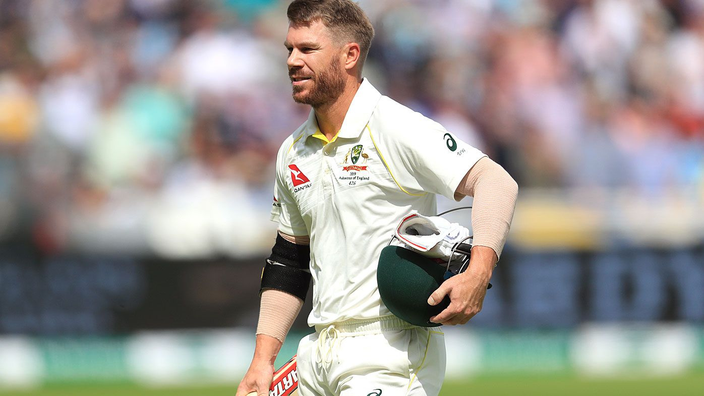David Warner at the first Ashes Test