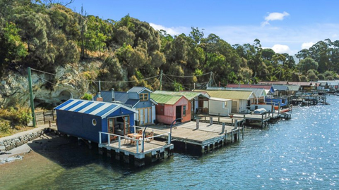 Boatshed for sale Cornelian Bay New Town Tasmania recreational use only can't sleep Domain 