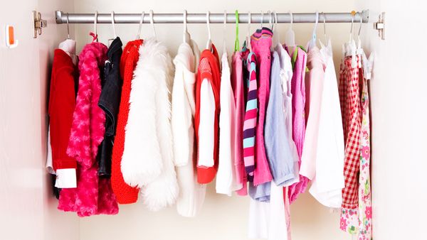 Straighten up: let children select five garments they would like to donate. Image: Getty