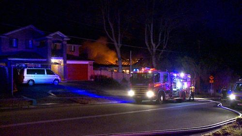 Six people were inside the home when the blaze started. Image: 9News