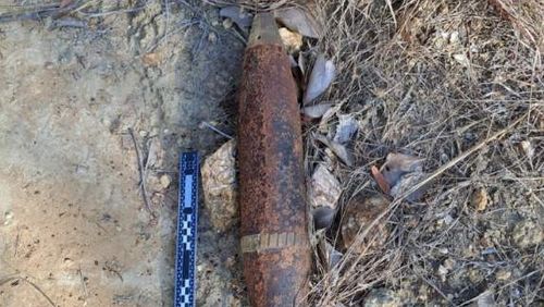 The explosives were  found during a routine patrol of a fire break in a remote part of Bilwon State Forest last month