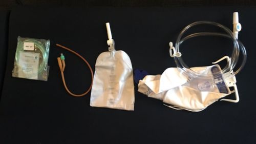 Former Socceroo Steve Herczeg died after his catheter (similar to one pictured) became attached to oxygen. (9NEWS) 